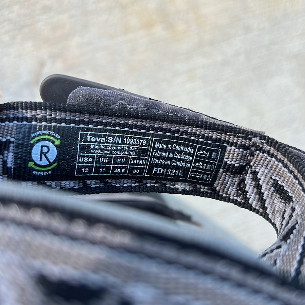 Teva Hurricane 4 Ouray Black Sport Sandals for Men- Like New! - Picture 8 of 8